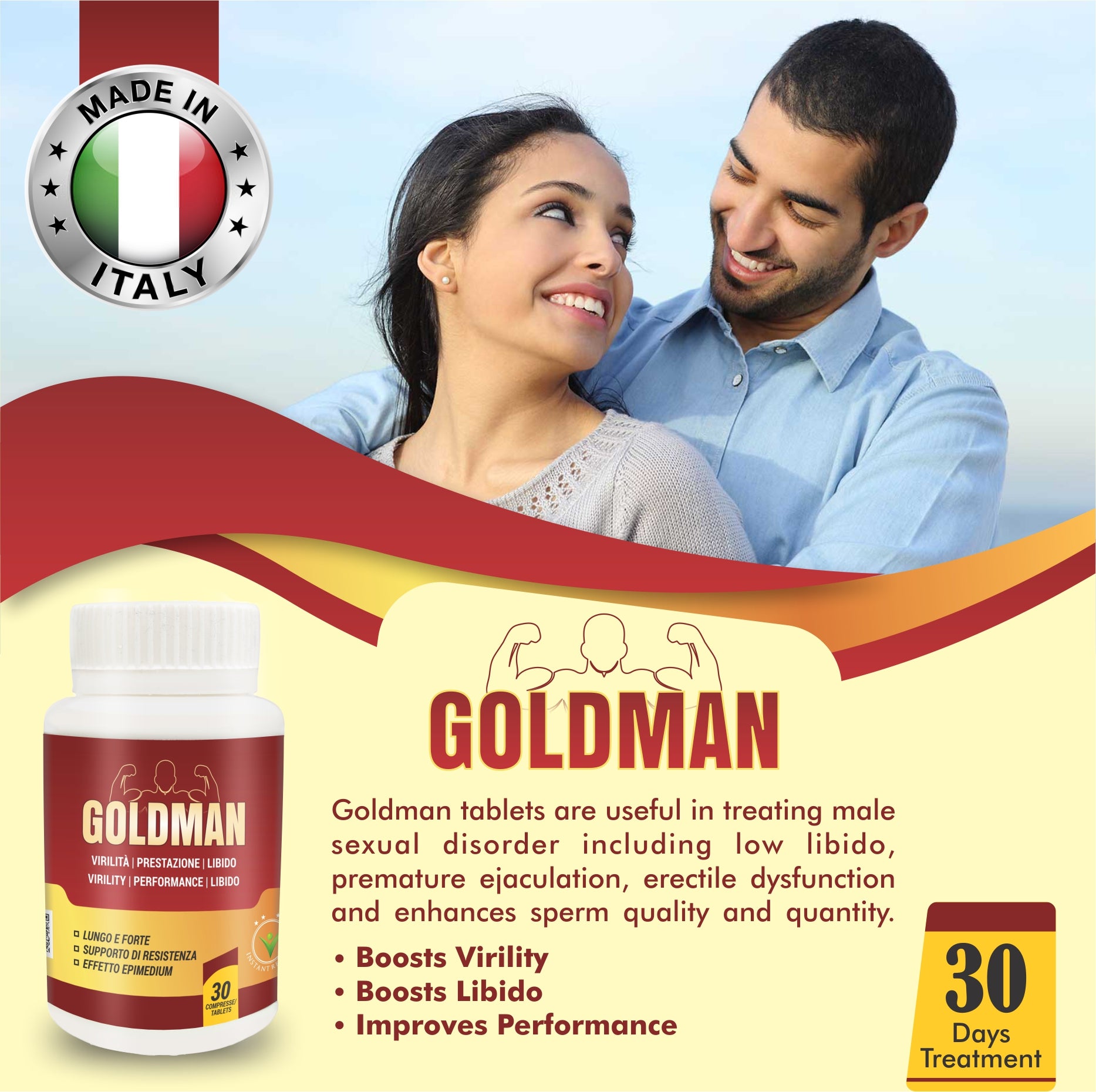 Goldman Tablets Permanent Treatment for Men Imported from